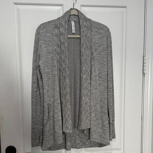 Athleta Heather Gray Open Cardigan
